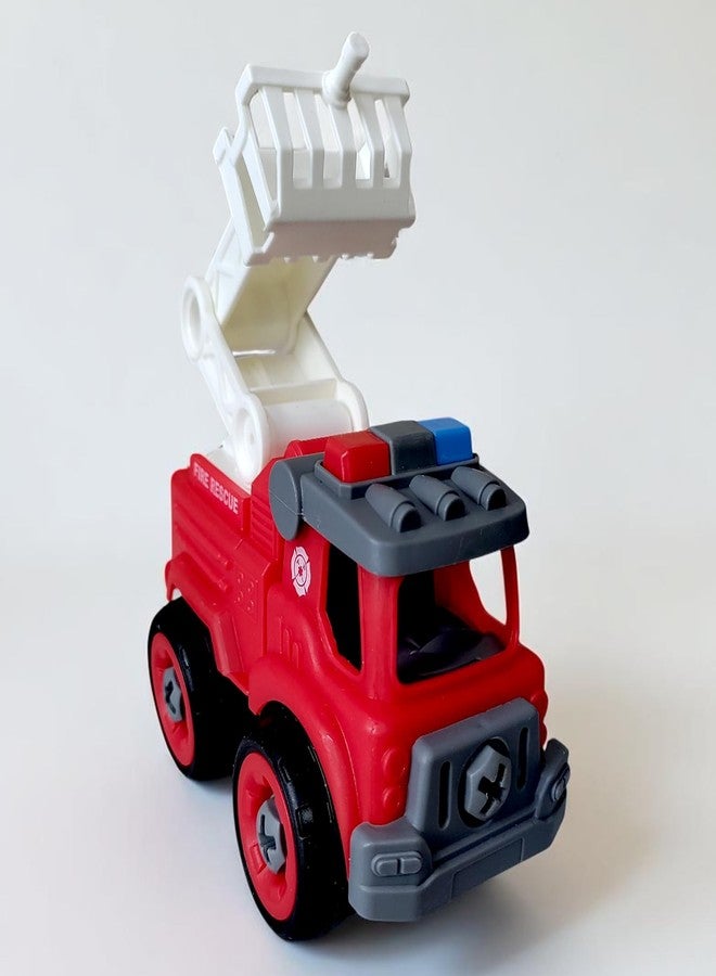 ستايلبيس مجموعة ألعاب تركيب المركبات 4 في 1 من ستايل بيس للأطفال - مصعد، مرش مياه، سيارة إنقاذ، سلم مع مفكات براغي | ألعاب للأطفال من عمر سنتين إلى 5 سنوات | ألعاب بناء تعليمية في مجالات العلوم والتكنولوجيا والهندسة والرياضيات | هدية عيد ميلاد - Image 4